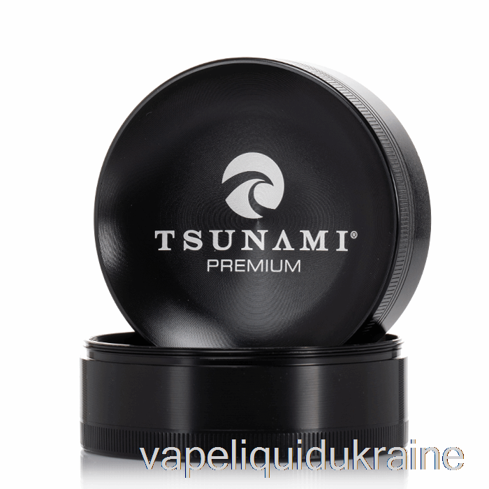 Vape Liquid Ukraine Tsunami 2.95inch 4-Piece Sunken Top Grinder Black (75mm)